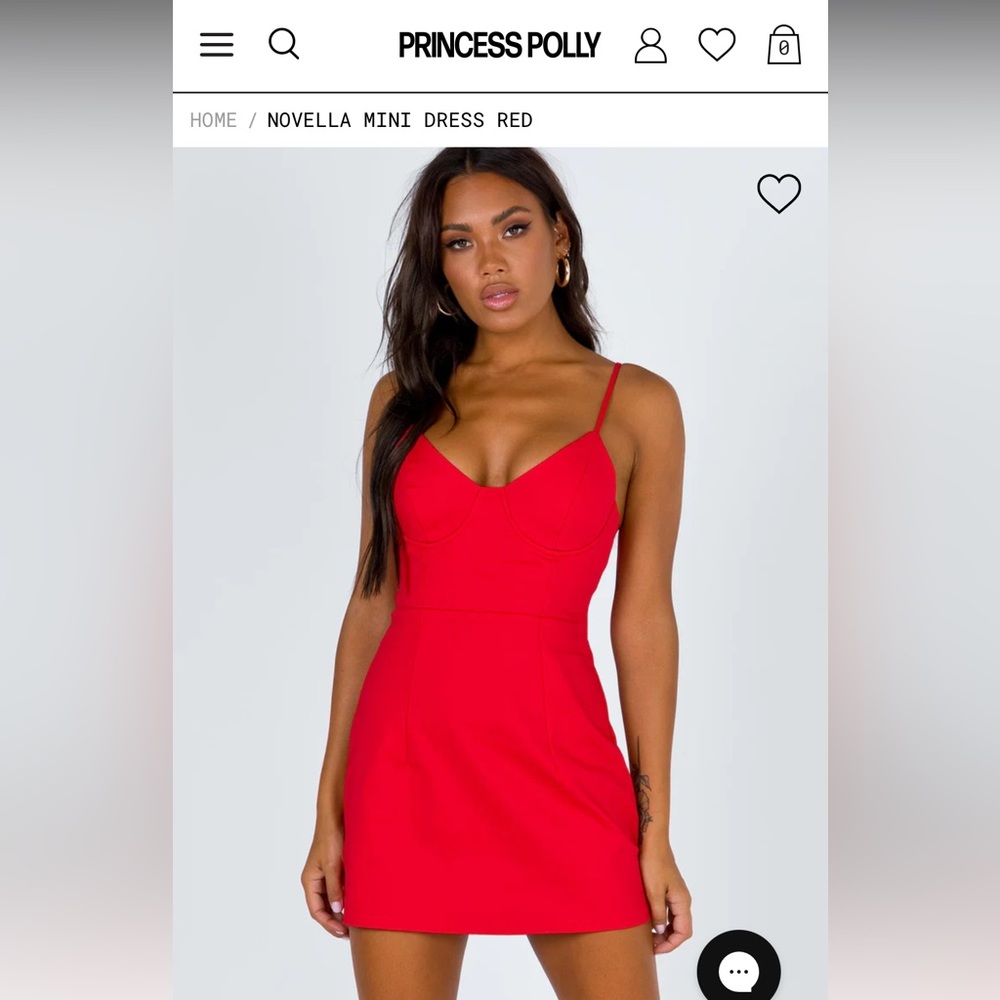 Princess Polly Red Novella Dress size US 6